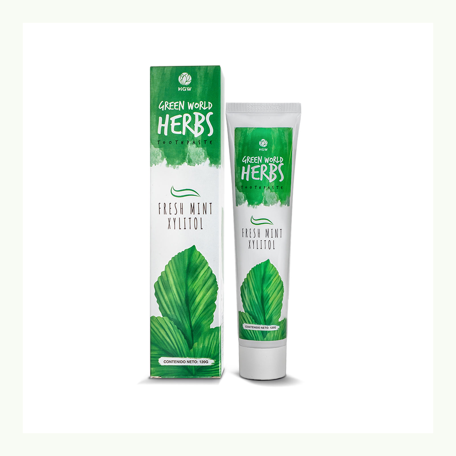 Producto y presentación: Crema Dental Herbal sin Flúor HGW