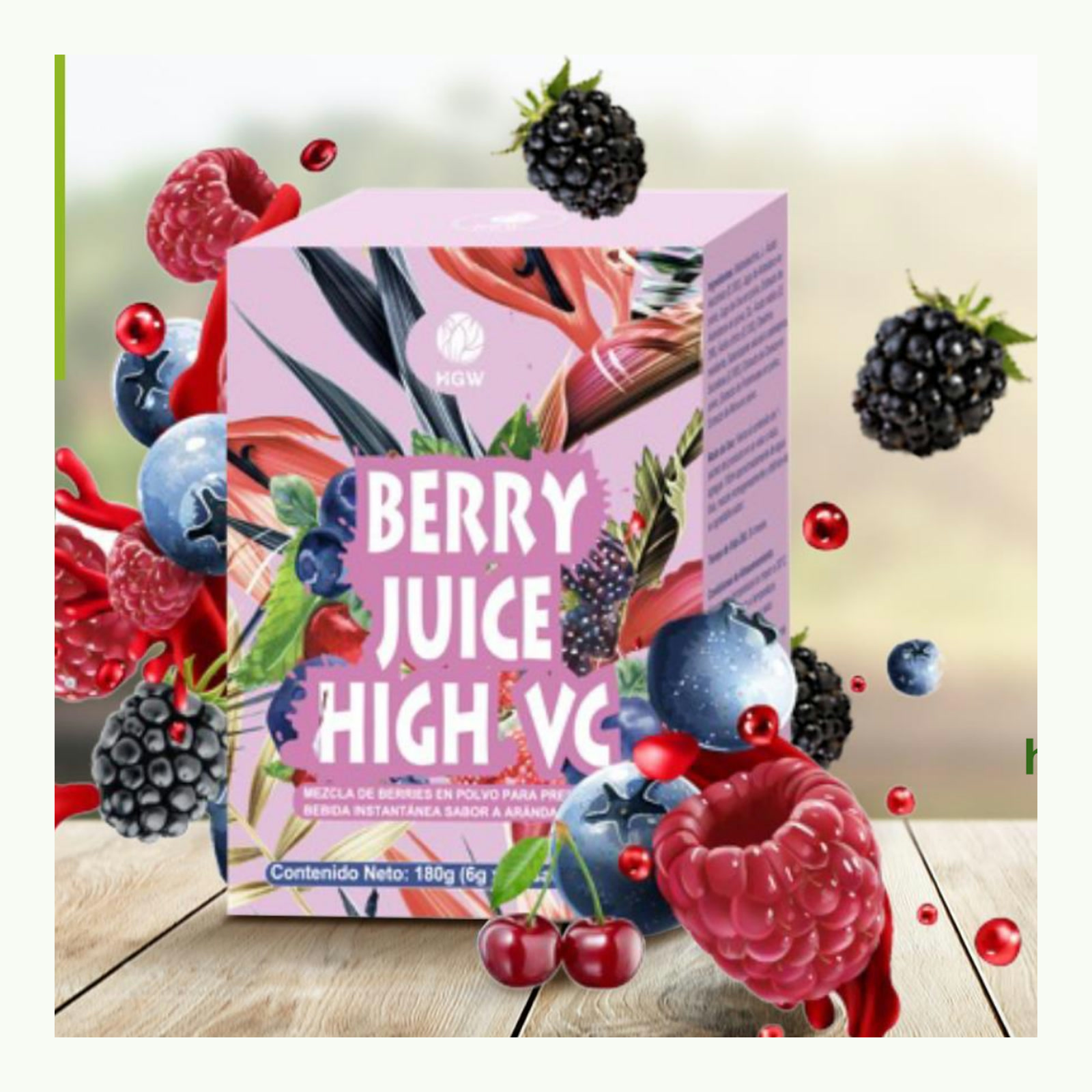 Producto y presentación: Jugo de Arándano y Vitamina C HGW